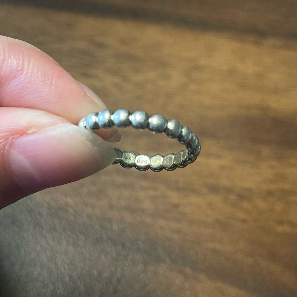 Sterling Silver Bubble Stackable Ring Size 5 - image 5